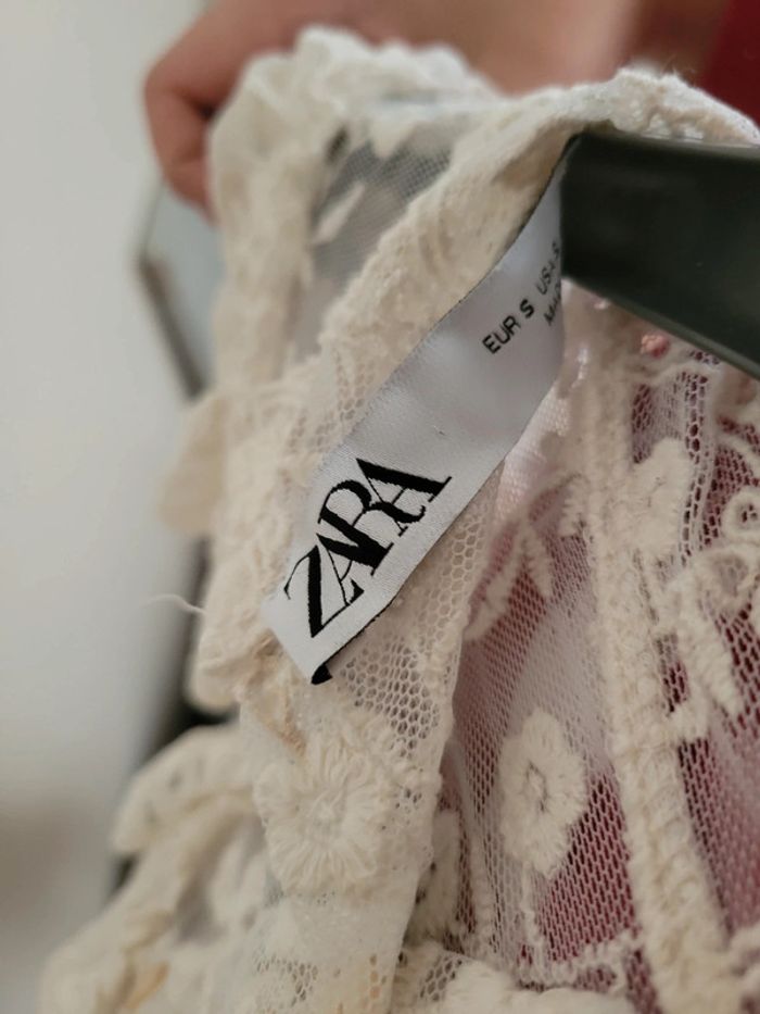 Pull tricot romantique avec volants beige zara - photo numéro 3