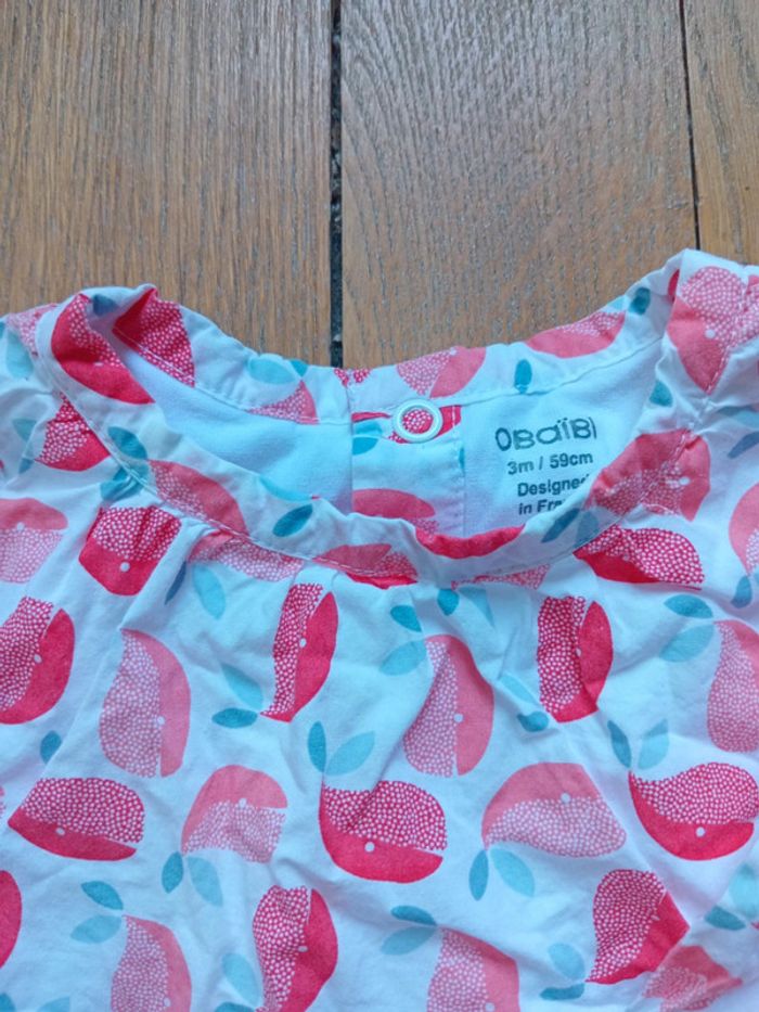 Haut tunique teeshirt fille 3 mois Obaibi
Body intégré - photo numéro 3