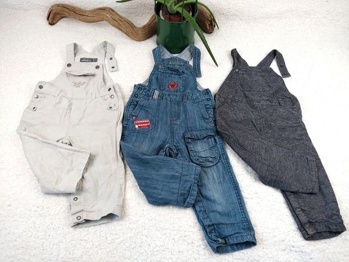 Lot de 3 salopettes 18 mois / 2 ans - photo numéro 2