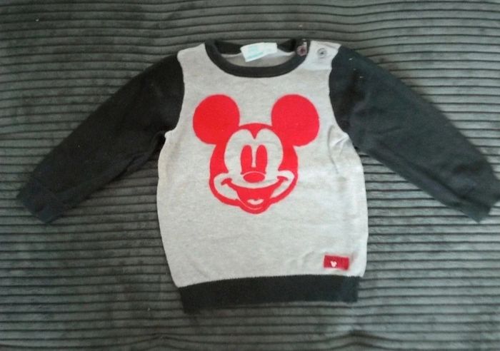 Pull Mickey 12 mois garçon