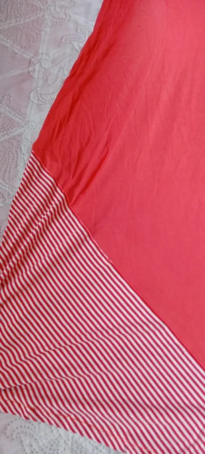 Robe très longue débardeur fluide avec rayures corail femme Xl - photo numéro 12