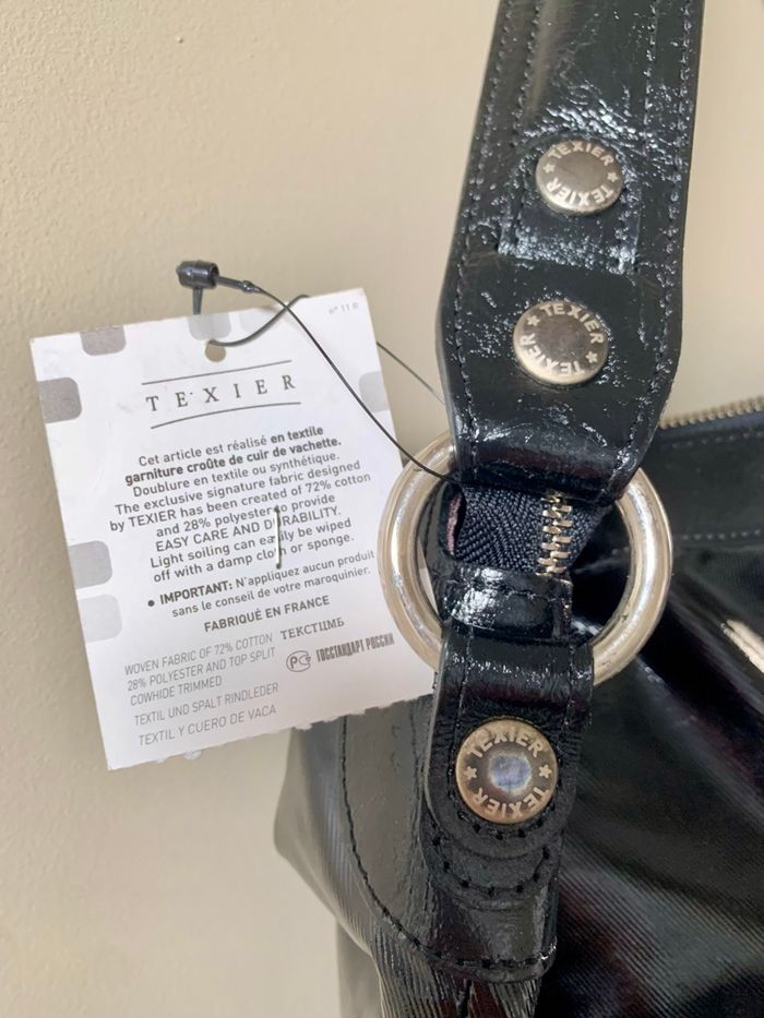 Sac noir vernis Texier neuf - photo numéro 6