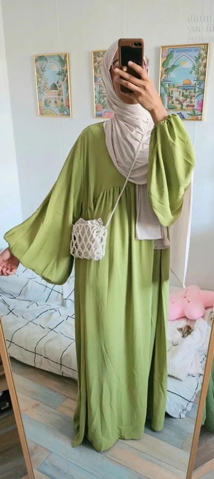 Robe verte pomme bouffante taille unique neuve - photo numéro 20