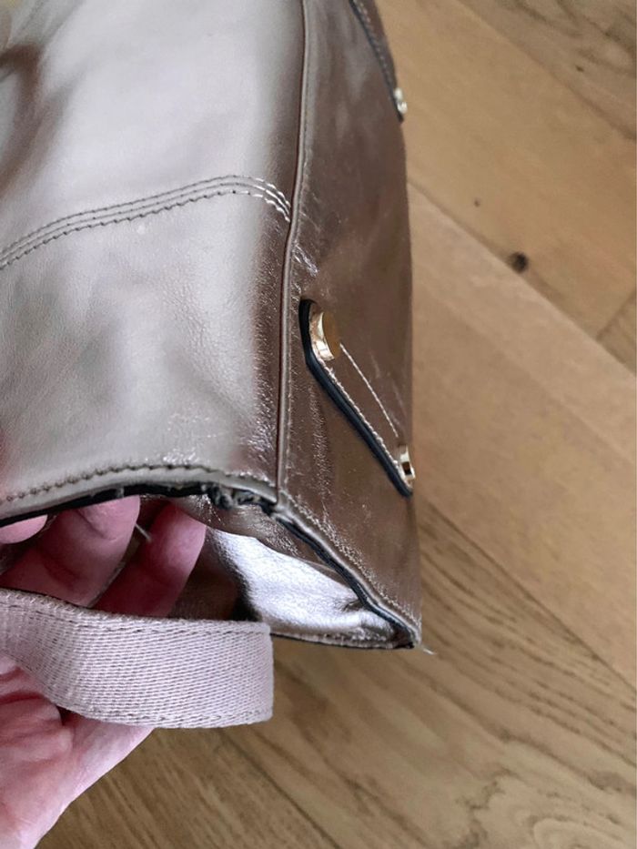 Sac Pourchet cuir métallisé - photo numéro 11