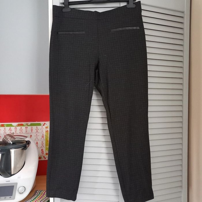 Pantalon habillé à petits carreaux