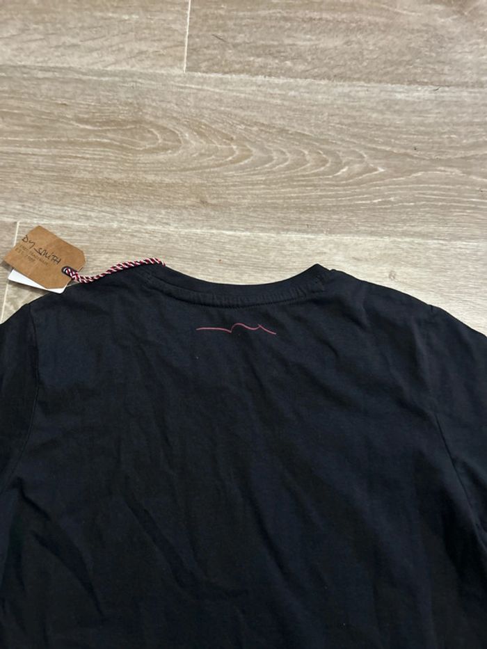 T-shirt Teddy smith noir logo bleu ciel 9-10ans - photo numéro 4