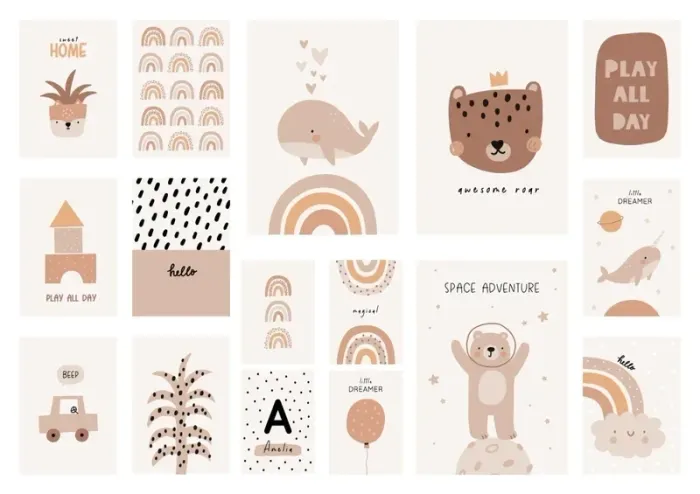 Affiches “Baby Minimal” pour chambre enfant - photo numéro 3