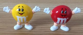 2 figurines M&M's à clipser - Vintage 1992