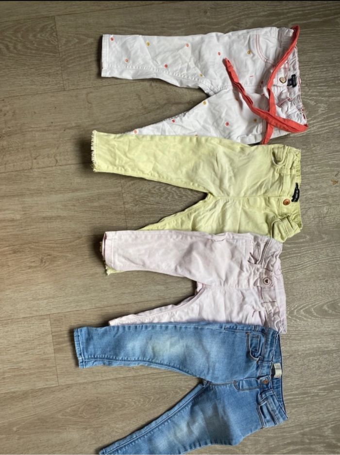 Lot pantalon fille 18/24 mois