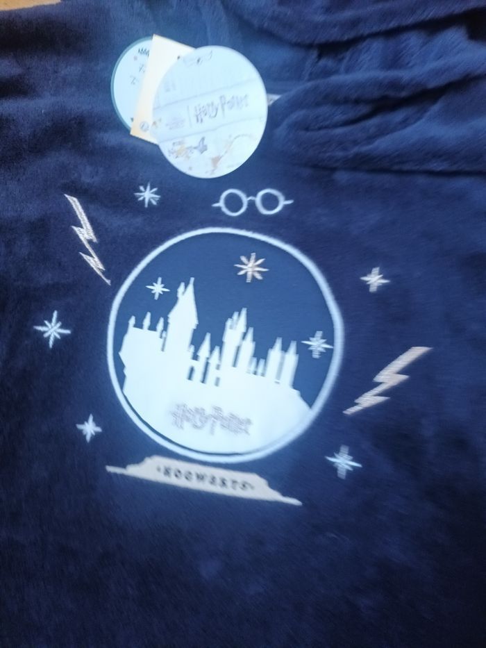 Polaire harry potter 13 ans 14 ans à capuche marine neuf chad doux bleu marine hiver - photo numéro 2