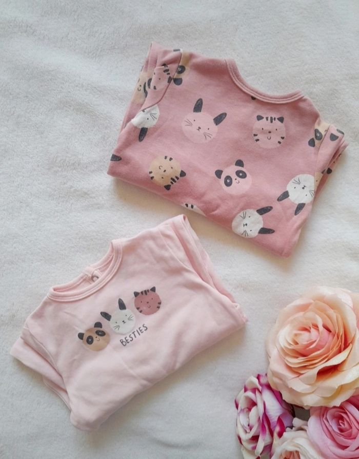 Lot de pyjamas fille coton 3 mois TEX - photo numéro 2