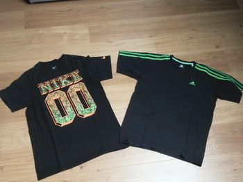 Lot de 2 tee shirts MC Adidas et Nike 14 ans