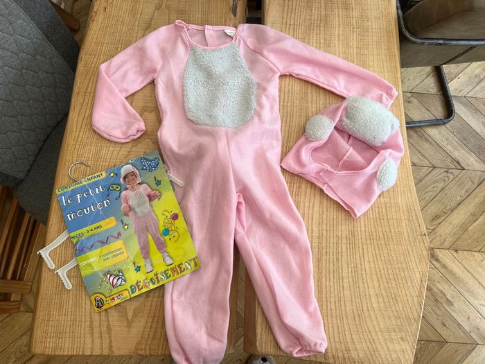 Ensemble déguisement costume rose mouton fille 3-4 ans 3 4 - photo numéro 3