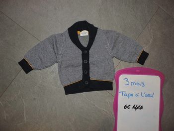 gilet tape à l'oeil taille 3 mois