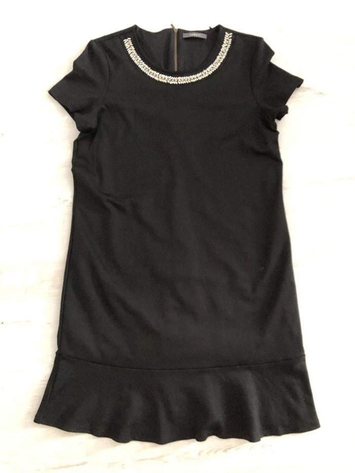 AN17: Robe noire « esprit » avec strass et perles TXXL-44/46 NEUVE - photo numéro 3