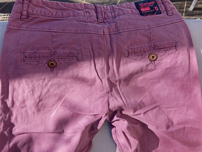 Pantalon Superdry aubergine clair chino