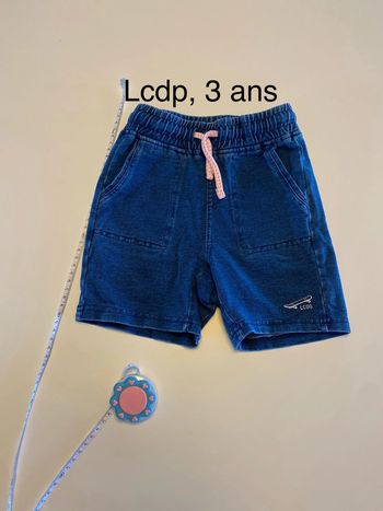 Short coton jeans 3 ans