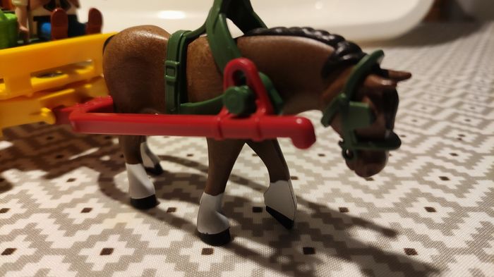 Calèche avec attelage PLAYMOBIL complet sans boîte - photo numéro 5