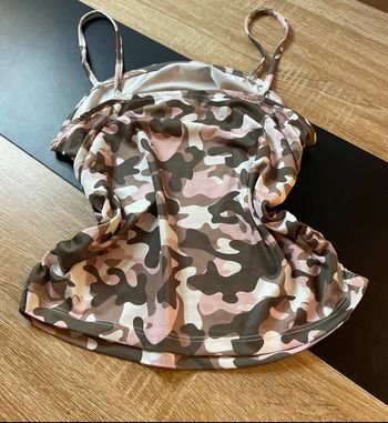 Débardeur militaire kaki rose