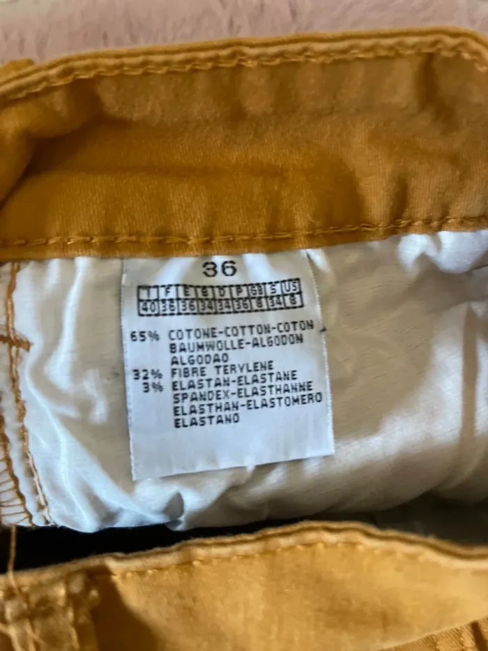 Pantalon slim femme moutarde - photo numéro 3