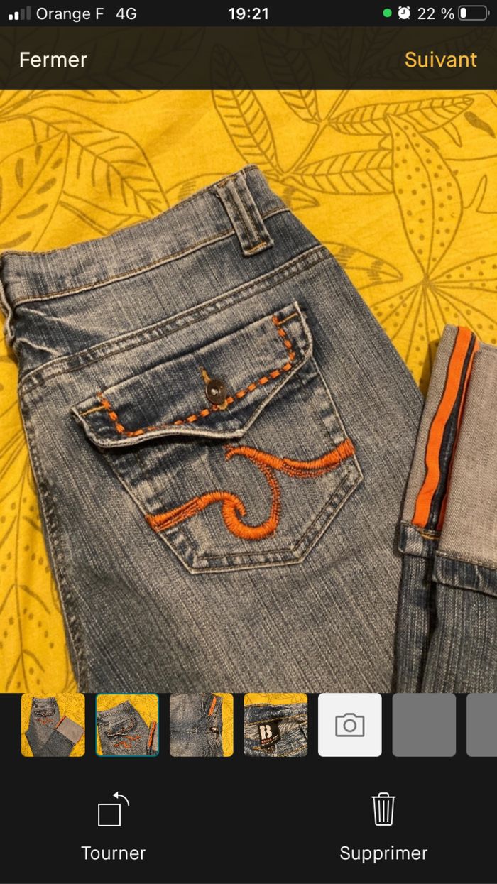 Pantacours jeans T.38 - photo numéro 2