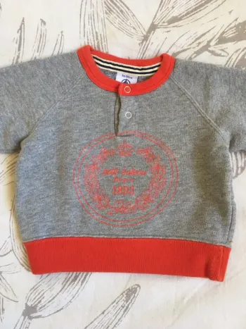 Sweat-shirt petit bateau 3 mois