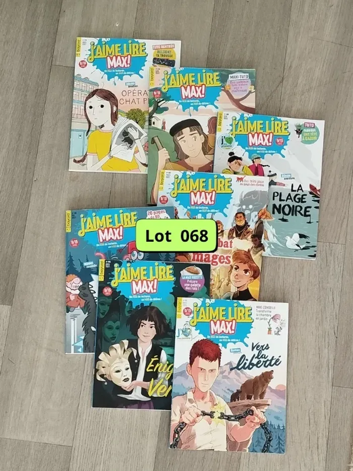 Lot de 7 magazines J’aime Lire Max année 2015-21 L068