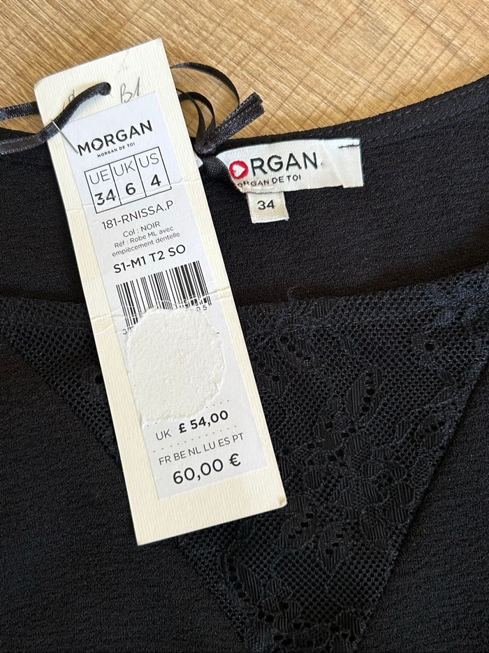 Robe noire neuve avec dentelle Morgan taille 34 (valeur 60€) - photo numéro 9