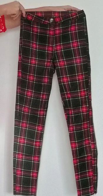 Pantalon ajusté carreaux écossais taille 36