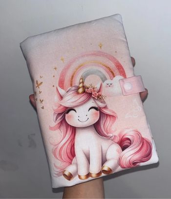 Protège carnet de santé licorne