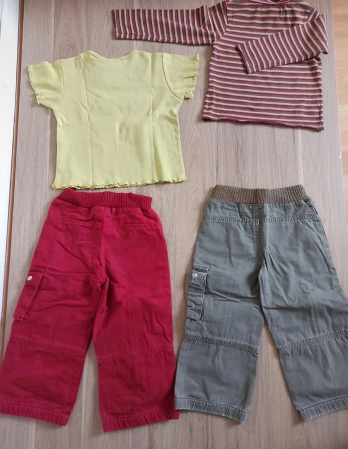 T-shirt vert cadet rousselle 4 ans T-shirt col roulé sergent major Pantalon okidz Vertbaudet 3 ans - photo numéro 4