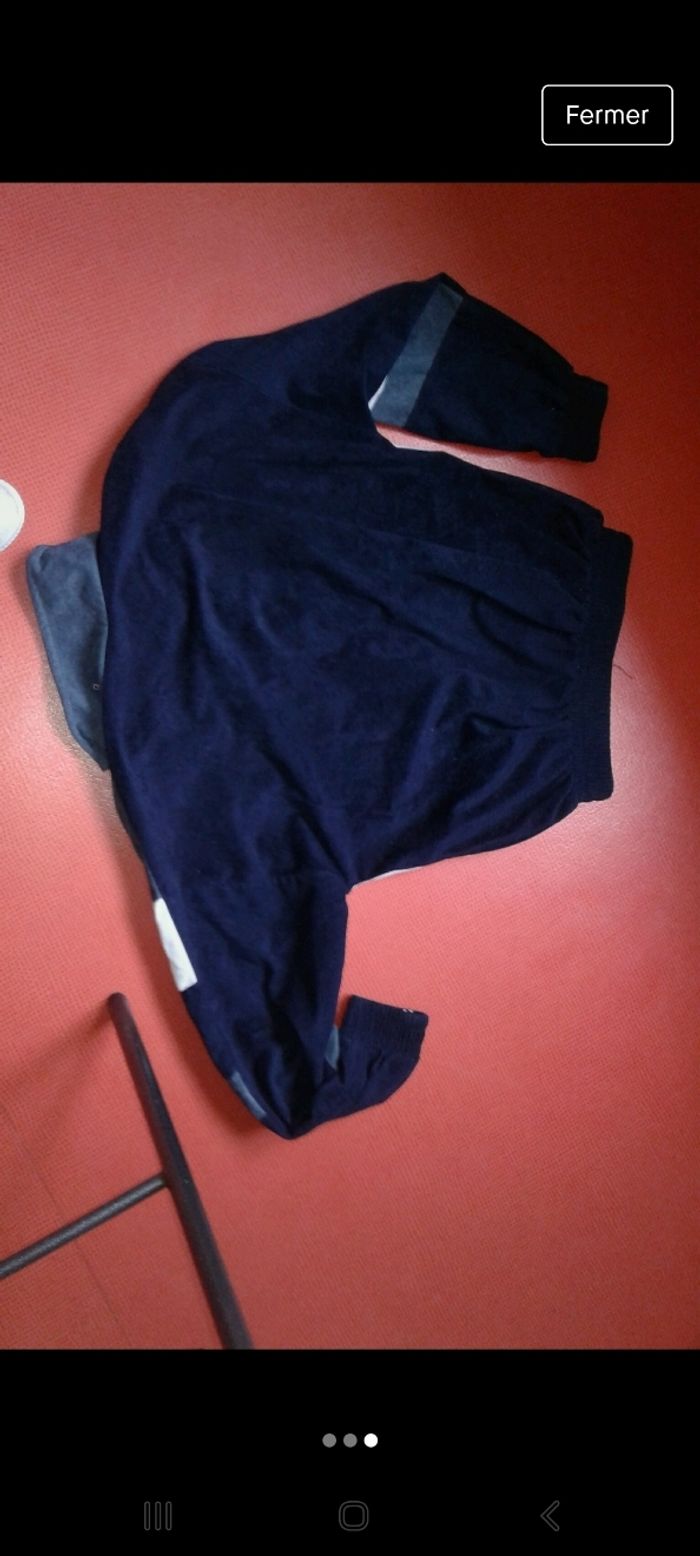 Veste fermeture éclair type velour rayures - photo numéro 3