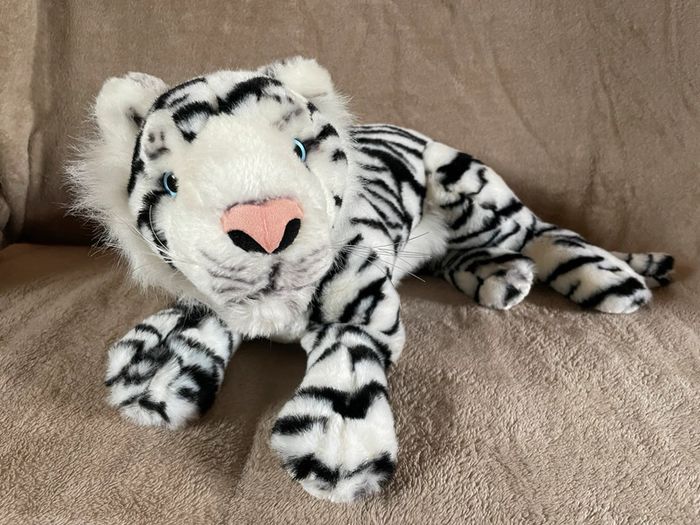 Peluche tigre blanc - photo numéro 3