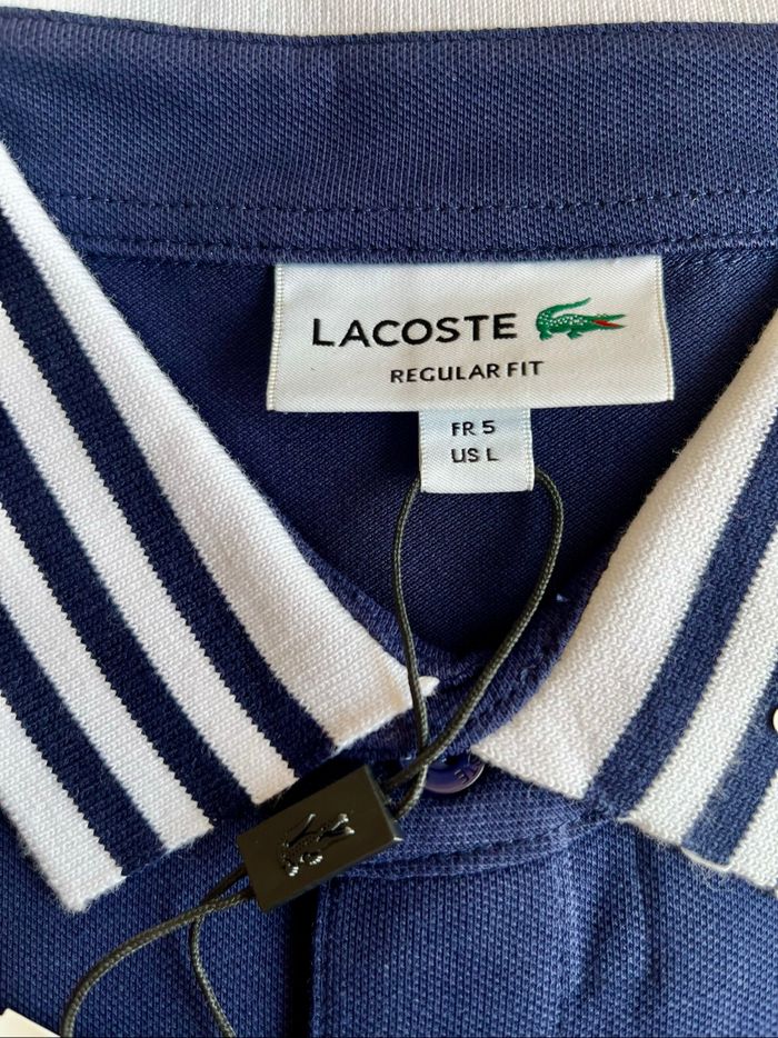 Polo Lacoste bleu marine manches courtes – Taille L – Neuf avec étiquettes - photo numéro 4