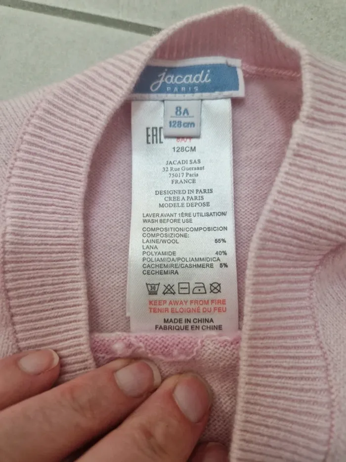 Pull sans manches Jacadi 6 ans cachemire - photo numéro 2