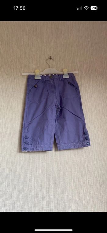 Pantacourt violet sergent major 7 ans