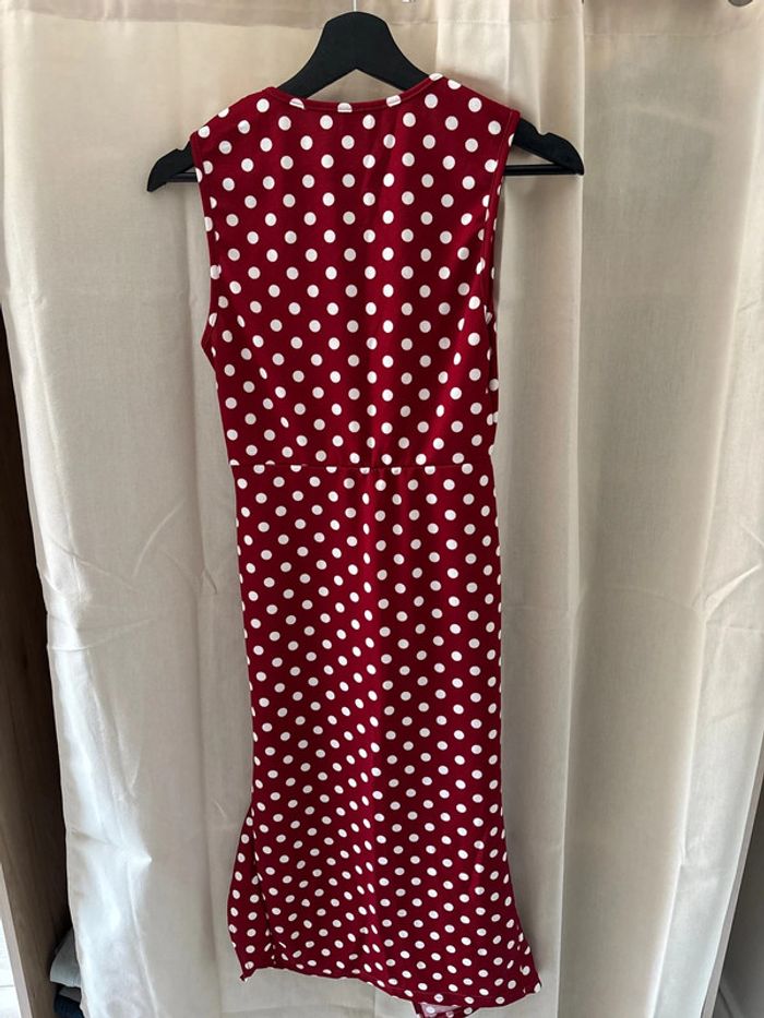Robe longue rouge à pois blancs Shein - photo numéro 5