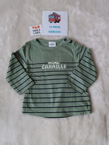 Tshirt 12 mois tape a l oeil