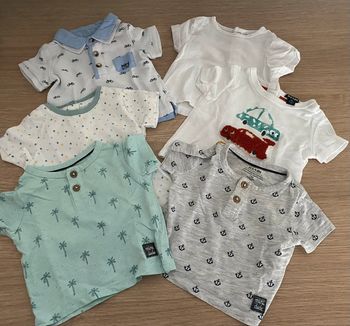 Lot 6 t-shirts 1 mois