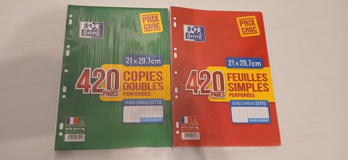 Feuille simple et copie double
