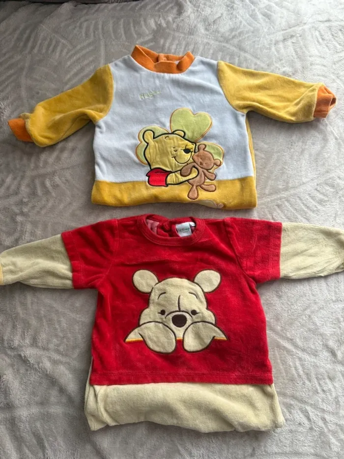 Lot 2 pyjamas velours Winnie l’Ourson
