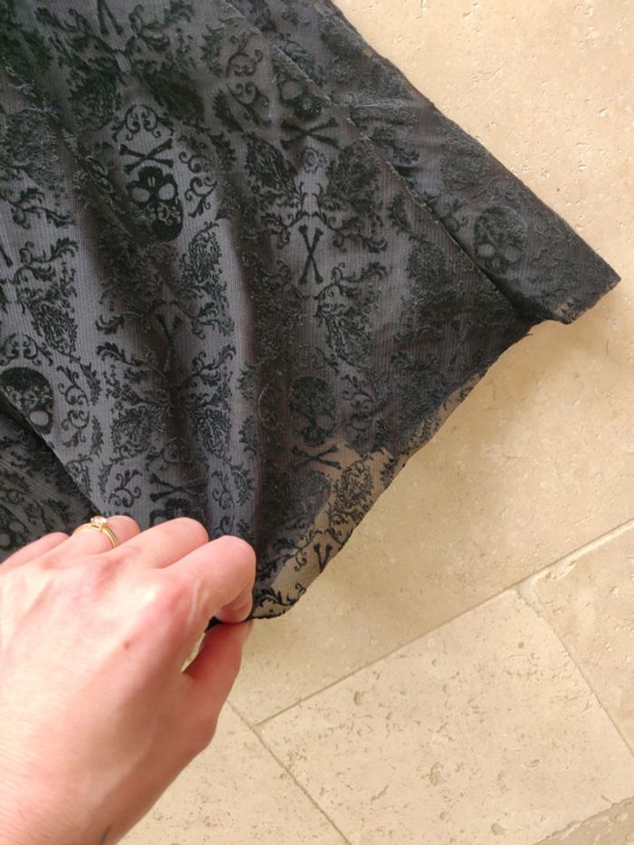 Robe de bal robe de soirée taille 14 ans à bretelles sequins et têtes de mort - photo numéro 4