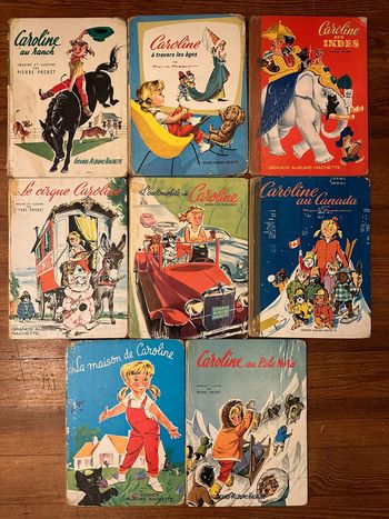 RARE Lot de 8 Grands albums Hachette années 60 anciens Caroline Pierre Probst