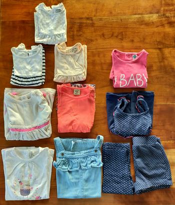 Lot vêtements fille été 9-12 mois