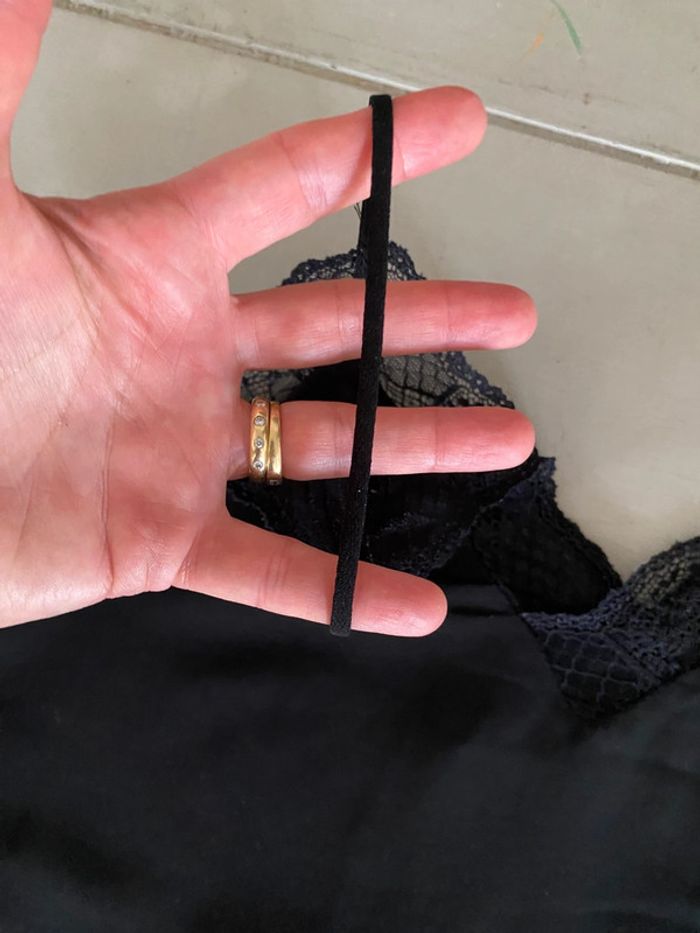 Top caraco Zara noir avec dentelle taille XS - photo numéro 12