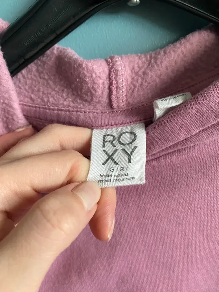 Sweat à capuche Roxy rose taille L - photo numéro 6