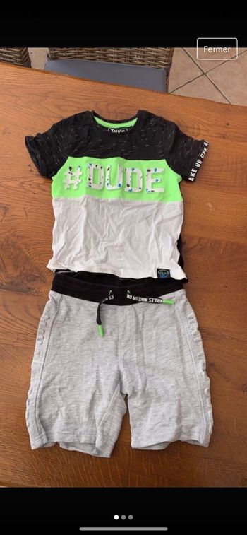 ensemble t-shirt short