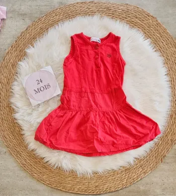Robe rouge été 2 ans fille
