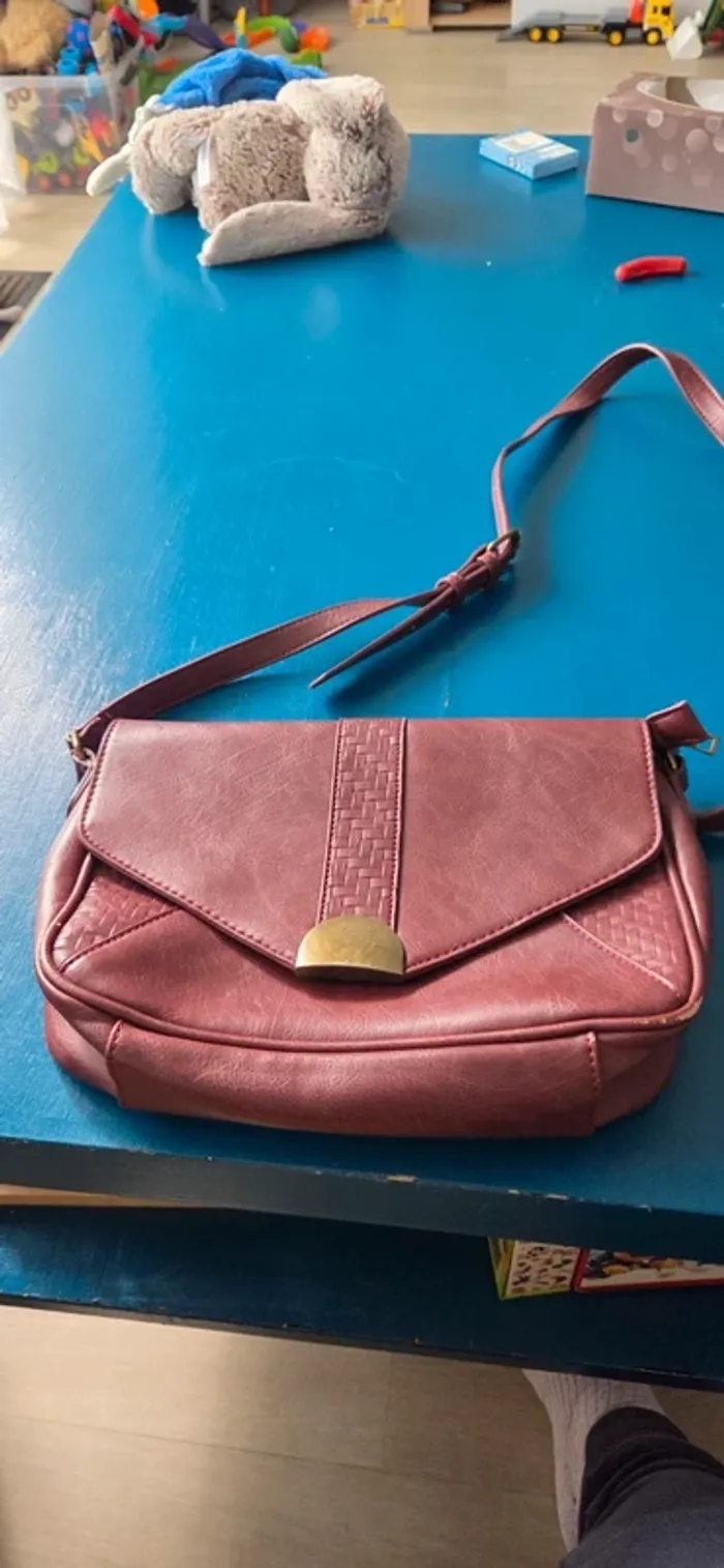 Sac bandoulière bordeaux