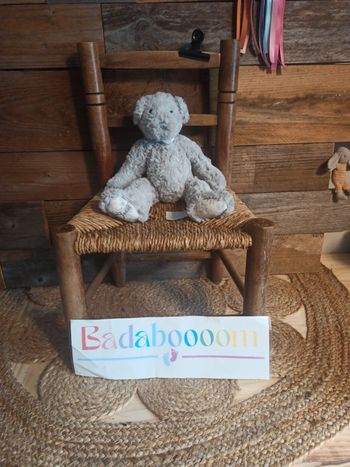 Peluche ours gris Oscar j line tbe